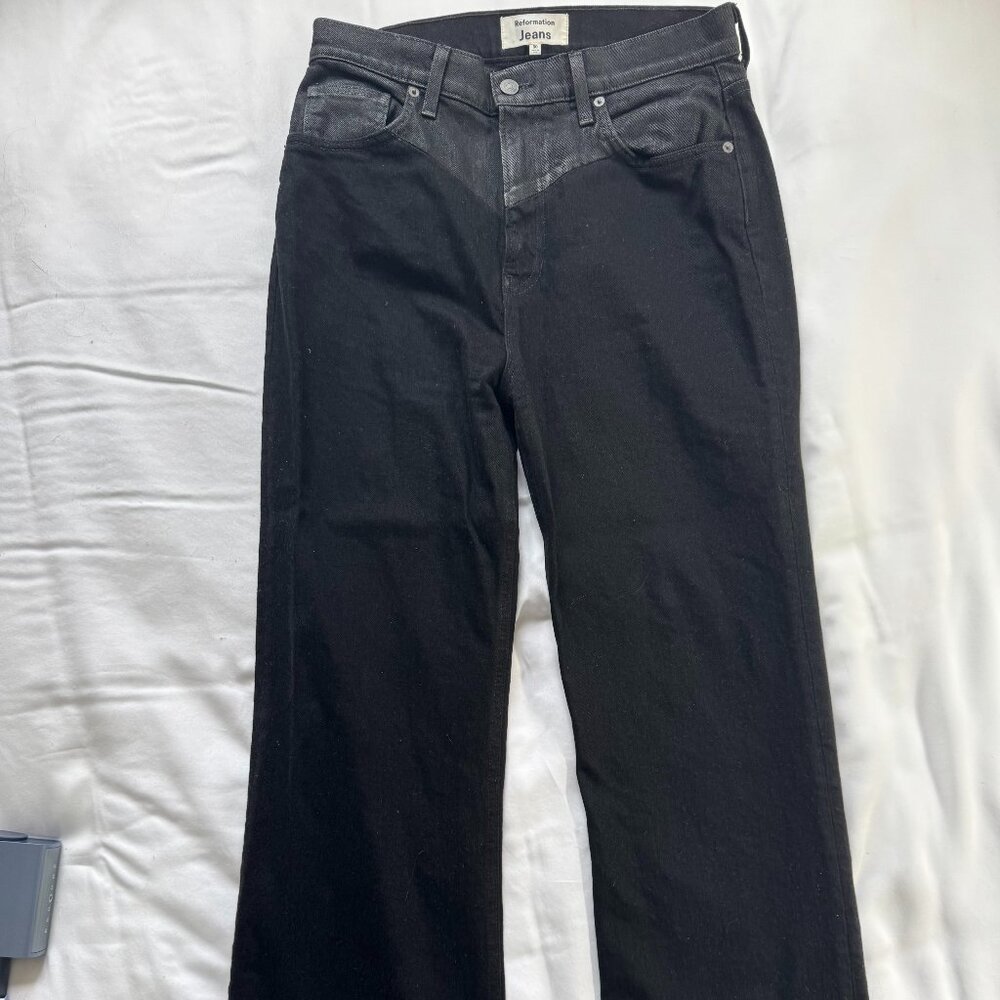 Reformation Two-Toned Black Jeans
